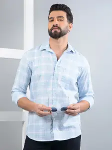 Crimsoune Club Men Classic Slim Fit Tartan Checks Opaque Checked Casual Shirt