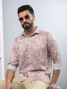 Crimsoune Club Men Classic Slim Fit Floral Opaque Printed Casual Shirt