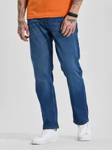 Snitch Men Regular Blue Mid-Rise Slim Fit Jeans