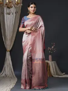 Mitera Woven Design Zari Silk Blend Banarasi Saree