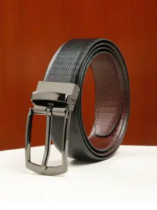 Teakwood Leathers Men Textured Leather Reversible Formal Belt