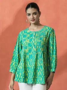 Sangria Printed A-Line Top