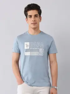 U.S. Polo Assn. Denim Co. Men Brand Logo Printed Pockets Slim Fit T-shirt