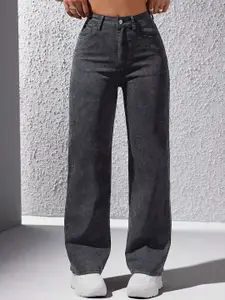 DressBerry Women Comfort Straight Fit High-Rise Light Fade Acid Wash Stretchable Jeans