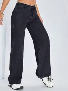 DressBerry Women Comfort Straight Fit High-Rise Light Fade Acid Wash Stretchable Jeans