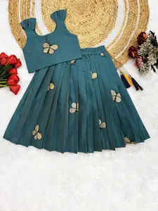 FELIZ THE DESIGNER STUDIO Girls Embroidered Thread Work Lehenga & Blouse