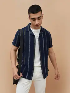 Fame Forever by Lifestyle Men Opaque Striped Casual Shirt