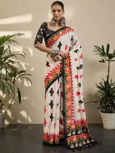 Mitera Ethnic Motifs Poly Georgette Pochampally Saree