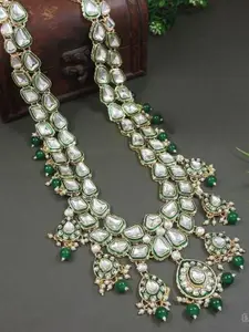 I Jewels Gold-Plated Kundan-Studded Necklace