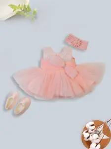 MeeMee Net Fit & Flare Dress