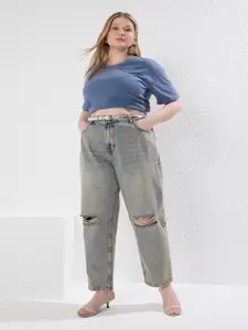 Trendyol Women Slash Knee Light Fade Jeans