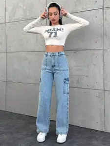 Metronaut Women Cargo Mid rise Jeans