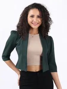 Bonnaty Lapil Collar Long Sleeves Open Front Shrug