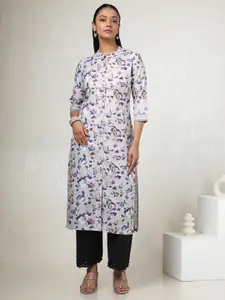 Soch Floral Printed Mandarin Collar Straight Kurta