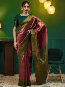 Satrani Woven Design Zari Pure Silk Banarasi Saree