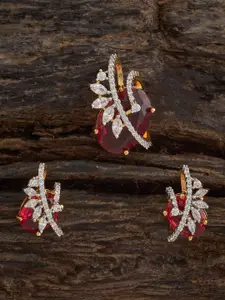 Kushal's Fashion Jewellery Embellished Bridal Gold-Plated Zircon-Studded Ring