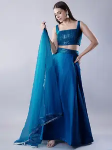 Utsav Fashion Embroidered Sequinned Shibori Ready to Wear Lehenga & Choli With Dupatta