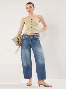 Trendyol Women Low Distress Heavy Fade Jeans