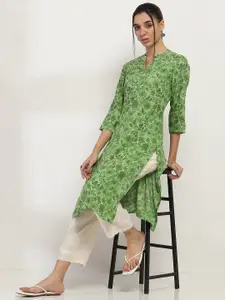 Rangriti Floral Printed Straight Kurta