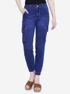 FCK-3 Women Jogger High-Rise Light Fade Stretchable Jeans