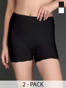 SHOPPY VILLA Pack of 2 Women Seamless Cotton Outdoor Cycling Shorts