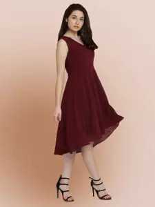 all about you Georgette Fit & Flare Midi Dress