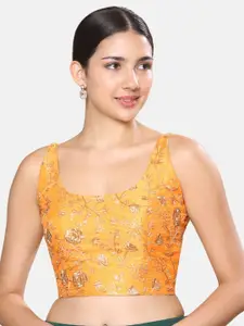 Studio Shringaar Embroidered Sleeveless Padded Saree Blouse