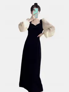 DressBerry Puff Sleeve Maxi Dress