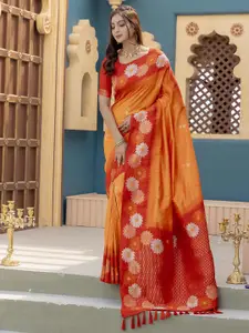 DEVATITHI Woven Design Ethnic Motifs Zari Saree