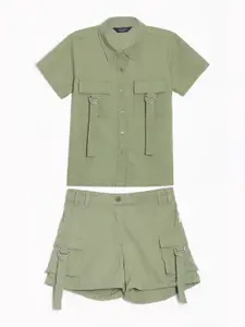 Allen Solly Junior Girls Shirt with Shorts