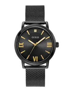 GUESS Men Brass Dial & Stainless Steel Bracelet Style Straps Analogue Watch U1452G2M