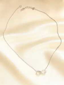 KIORAH Sterling Silver Silver-Plated Necklace