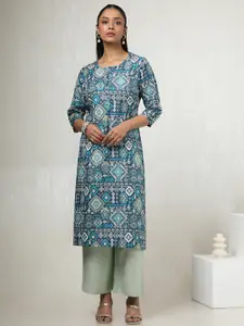 Soch Ethnic Motifs Printed Round Neck Straight Kurta