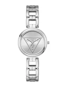 GUESS Women Brass Dial & Stainless Steel Bracelet Style Straps Analogue Watch U1438L1M