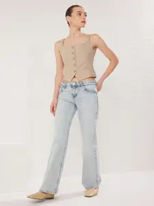 Trendyol Women Low Distress Heavy Fade Jeans