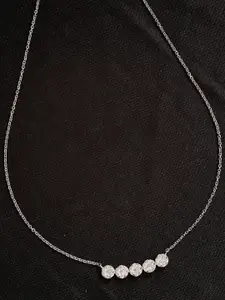 KIORAH Sterling Silver Silver-Plated Necklace