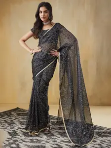 RACHNA Polka Dot Organza Saree