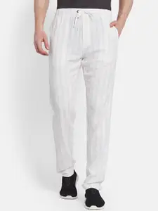 Octave Men Striped Cotton Track Pant