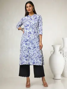 Soch Floral Printed Mandarin Collar Straight Kurta
