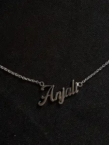 KIORAH 925 Sterling Silver Silver-Plated Personalized Name Necklace