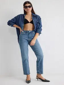 Trendyol Women Low Distress Light Fade Jeans