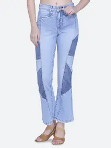 FCK-3 Women Wide Leg High-Rise Light Fade Stretchable Jeans