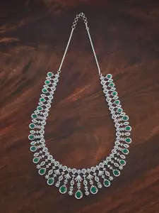 Kushal's Fashion Jewellery Copper Rhodium-Plated Necklace