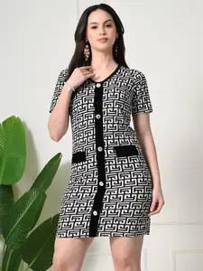 IUGA Print Bodycon Mini Dress