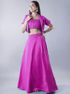 Utsav Fashion Embroidered Sequinned Shibori Ready to Wear Lehenga & Choli With Jacket