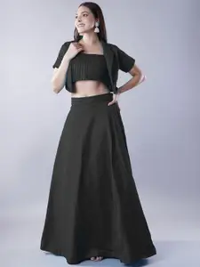 Utsav Fashion Embroidered Sequinned Shibori Ready to Wear Lehenga & Choli With Jacket