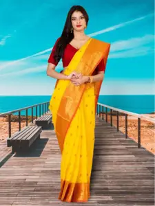 Laa Calcutta Woven Design Zari Pure Cotton Designer Taant Saree