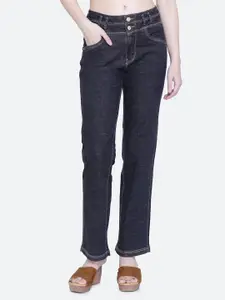 FCK-3 Women Straight Fit High-Rise Light Fade Stretchable Jeans
