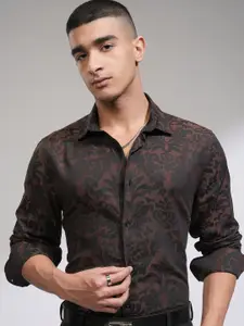 HIGHLANDER Men Slim Fit Floral Opaque Printed Casual Shirt