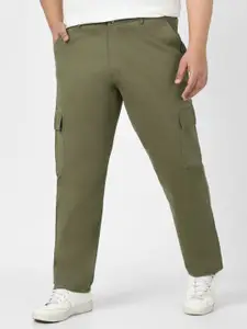 Urbano Plus Men Plus Regular Fit Solid Cargo Chino Pant with 6 Pockets Stretchable
